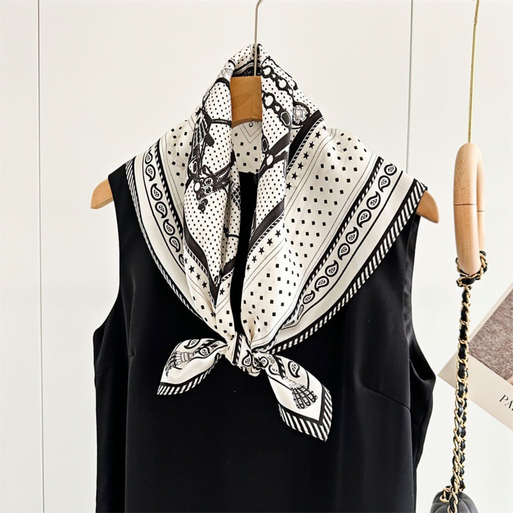 MaraSilk Pure Mulberry Silk Scarf - Square Crepe Satin MS99 25" x 25" MS9901