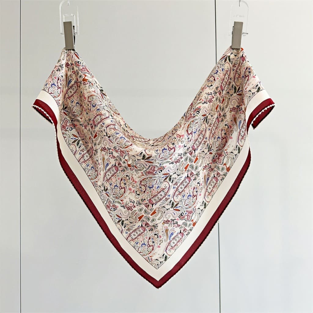 MaraSilk Pure Mulberry Silk Scarf - Square Double Crepe MS232 25" x 25" MS23202