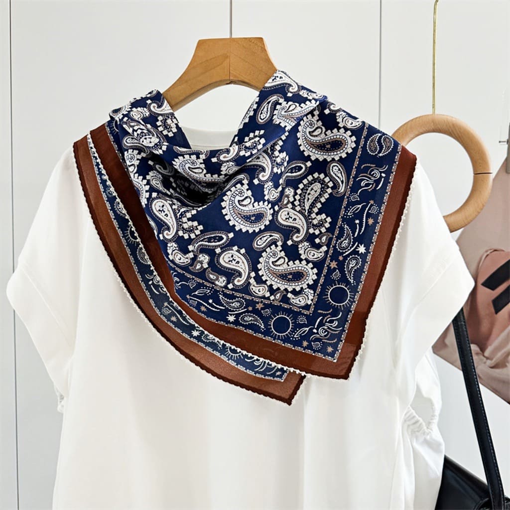 MaraSilk Pure Mulberry Silk Scarf - Square Double Crepe MS232