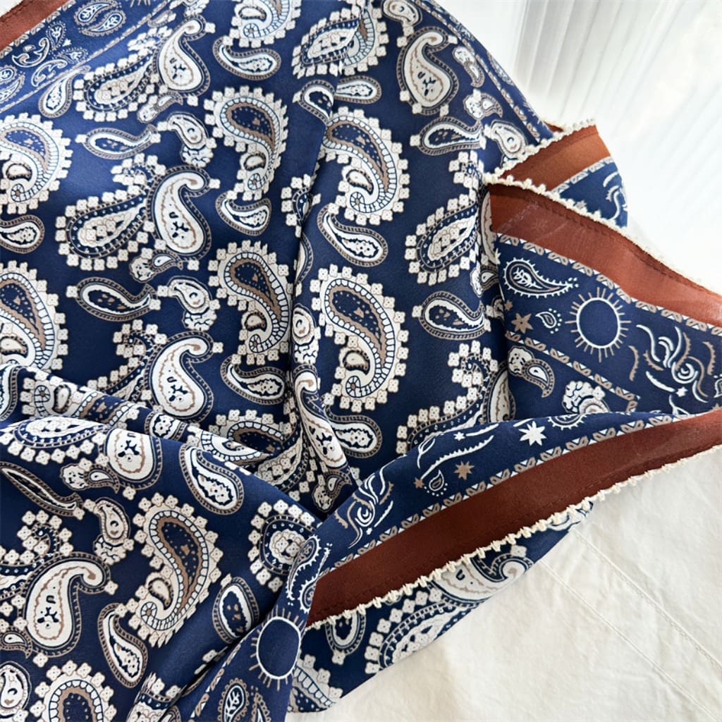 MaraSilk Pure Mulberry Silk Scarf - Square Double Crepe MS232