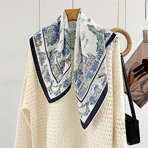 MaraSilk Pure Mulberry Silk Scarf - Square Double Crepe MS232