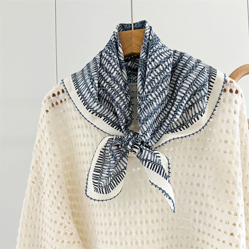 MaraSilk Pure Mulberry Silk Scarf - Square Double Crepe MS232