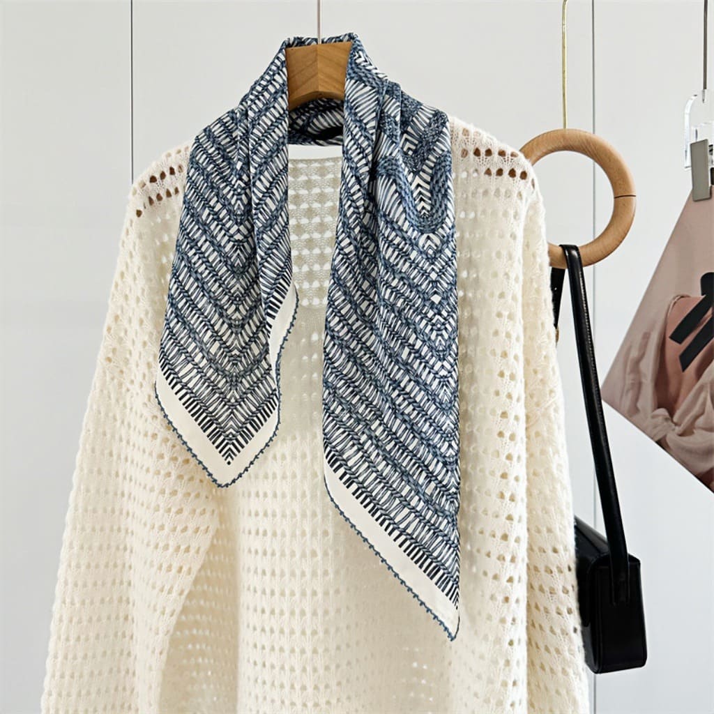 MaraSilk Pure Mulberry Silk Scarf - Square Double Crepe MS232