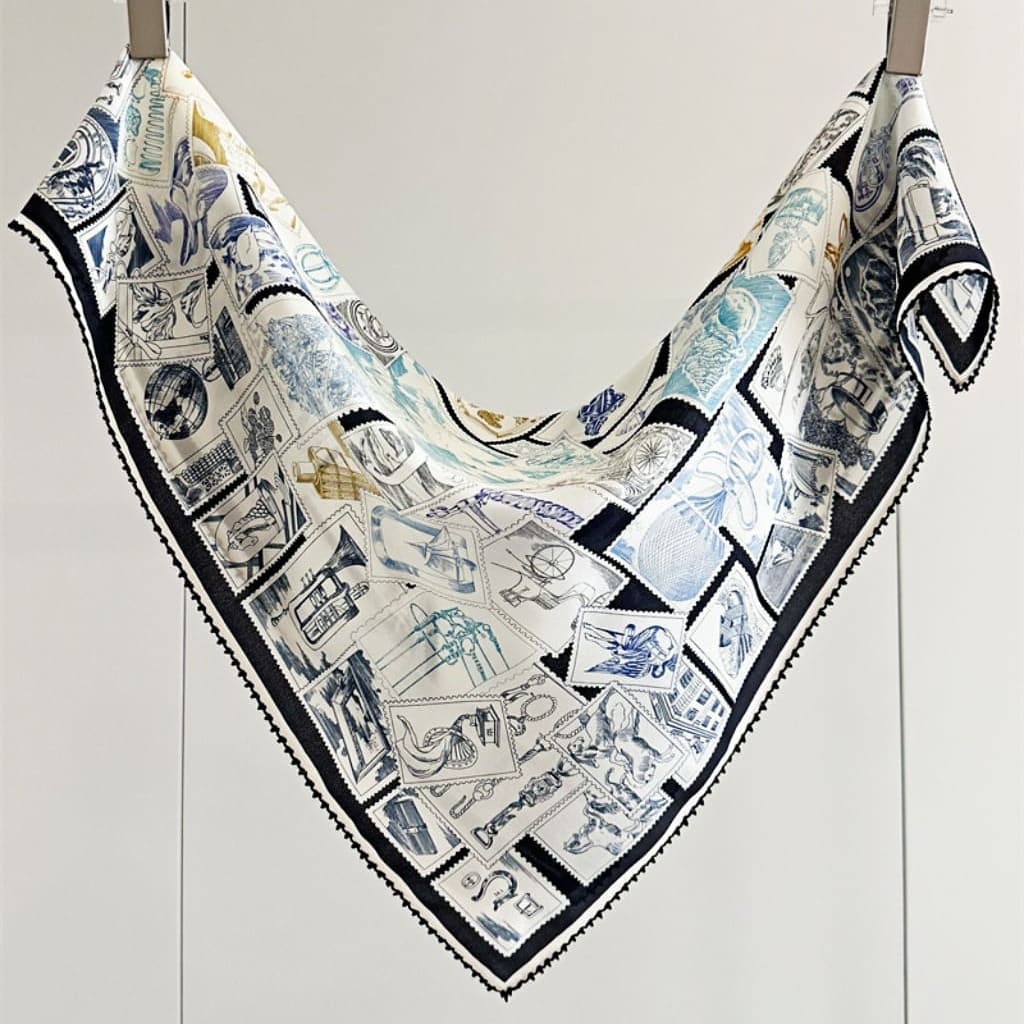 MaraSilk Pure Mulberry Silk Scarf - Square Double Crepe MS232 25" x 25" MS23207