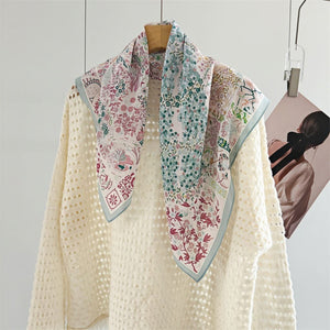 MaraSilk Pure Mulberry Silk Scarf - Square Double Crepe MS233