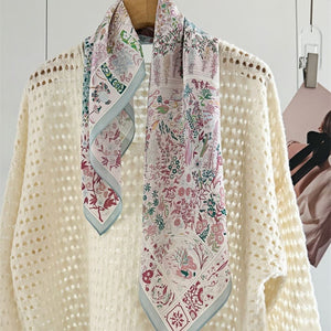 MaraSilk Pure Mulberry Silk Scarf - Square Double Crepe MS233