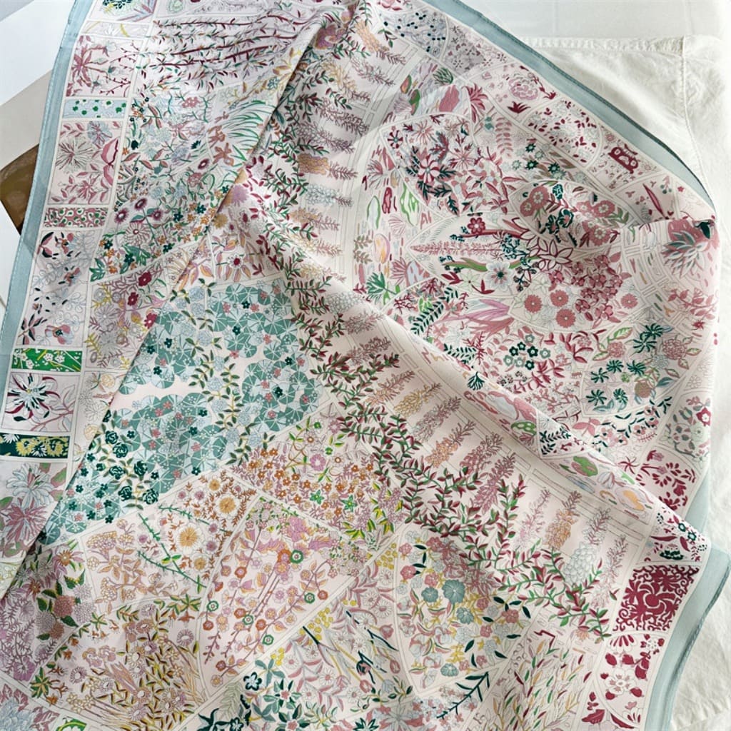 MaraSilk Pure Mulberry Silk Scarf - Square Double Crepe MS233