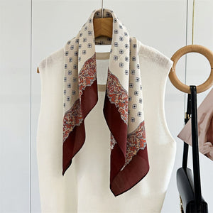 MaraSilk Pure Mulberry Silk Scarf - Square Double Crepe MS234