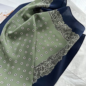 MaraSilk Pure Mulberry Silk Scarf - Square Double Crepe MS234