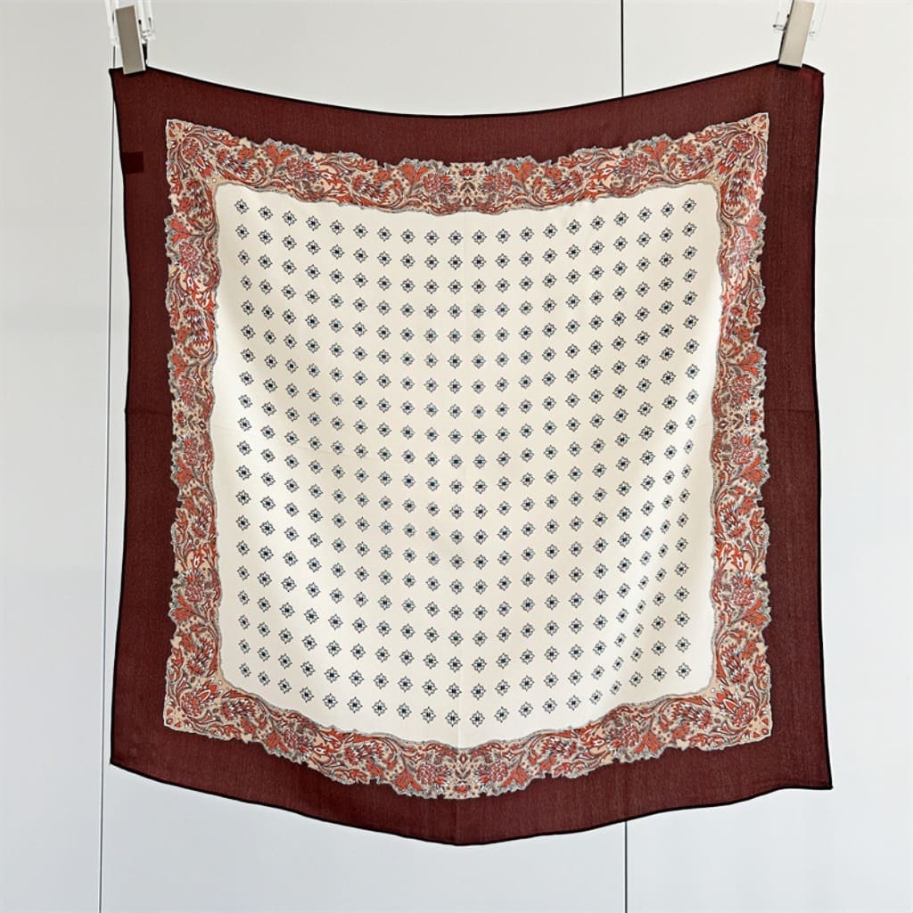 MaraSilk Pure Mulberry Silk Scarf - Square Double Crepe MS234 25" x 25" MS23402