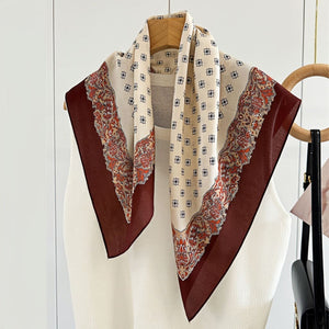 MaraSilk Pure Mulberry Silk Scarf - Square Double Crepe MS234