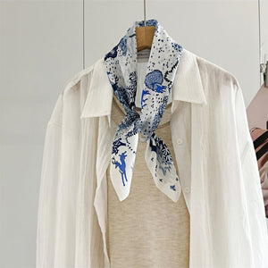 MaraSilk Pure Mulberry Silk Scarf - Square Double Crepe MS235