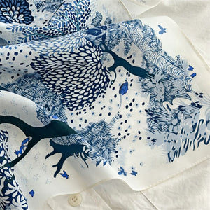 MaraSilk Pure Mulberry Silk Scarf - Square Double Crepe MS235