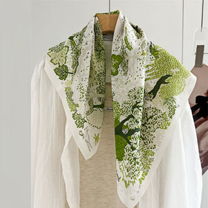 MaraSilk Pure Mulberry Silk Scarf - Square Double Crepe MS235