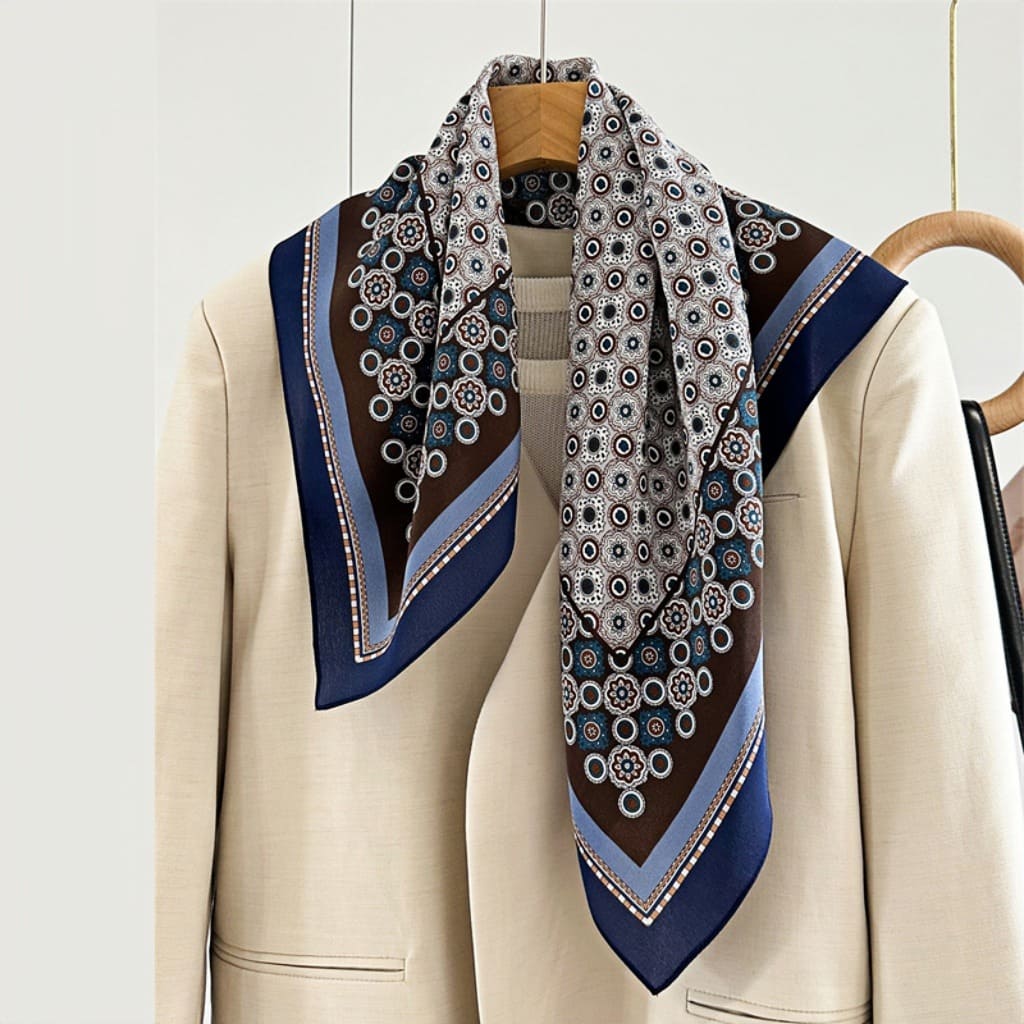 MaraSilk Pure Mulberry Silk Scarf - Square Double Crepe MS236