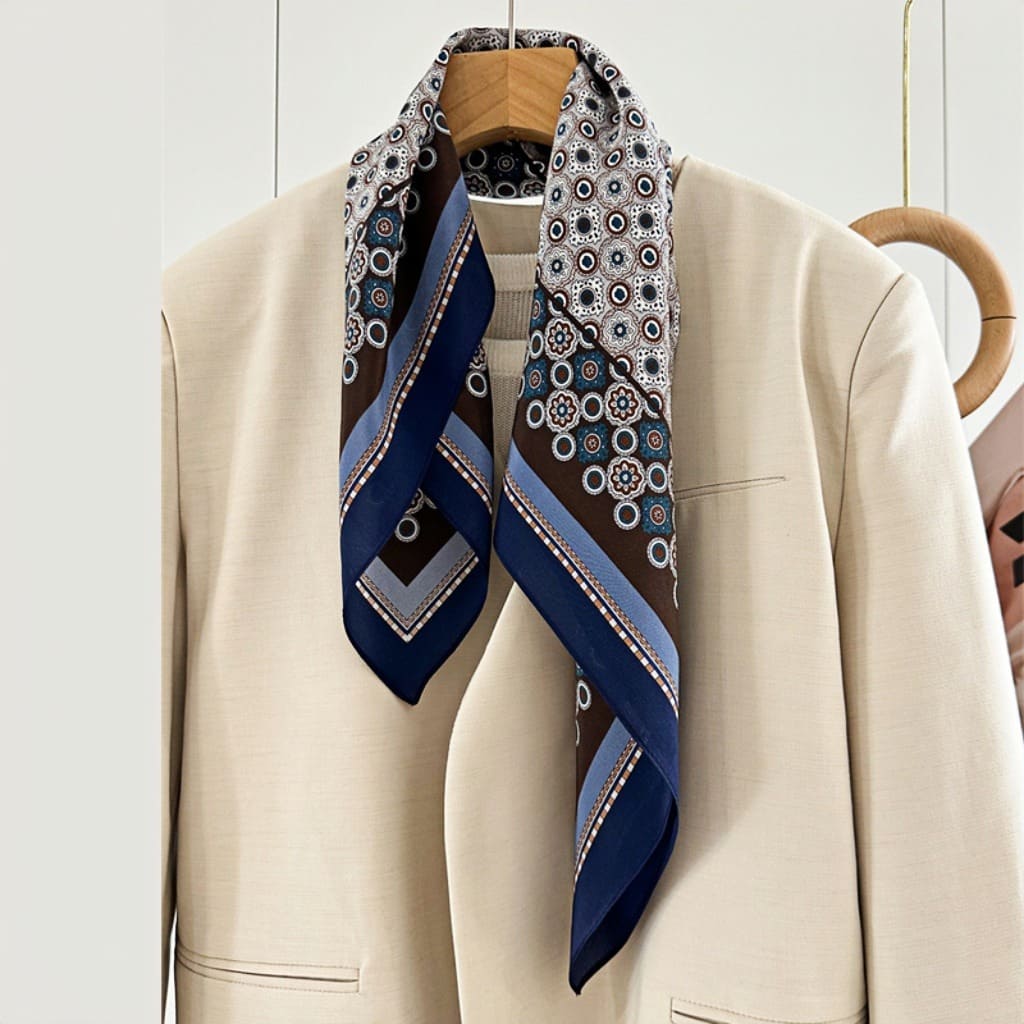 MaraSilk Pure Mulberry Silk Scarf - Square Double Crepe MS236