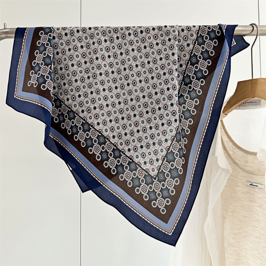 MaraSilk Pure Mulberry Silk Scarf - Square Double Crepe MS236