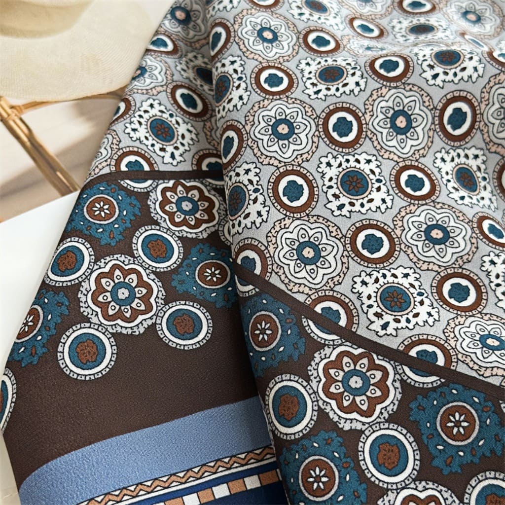 MaraSilk Pure Mulberry Silk Scarf - Square Double Crepe MS236