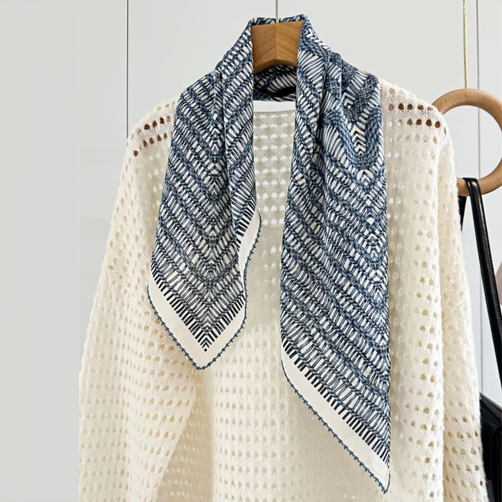 MaraSilk Pure Mulberry Silk Scarf - Square Double Crepe MS237