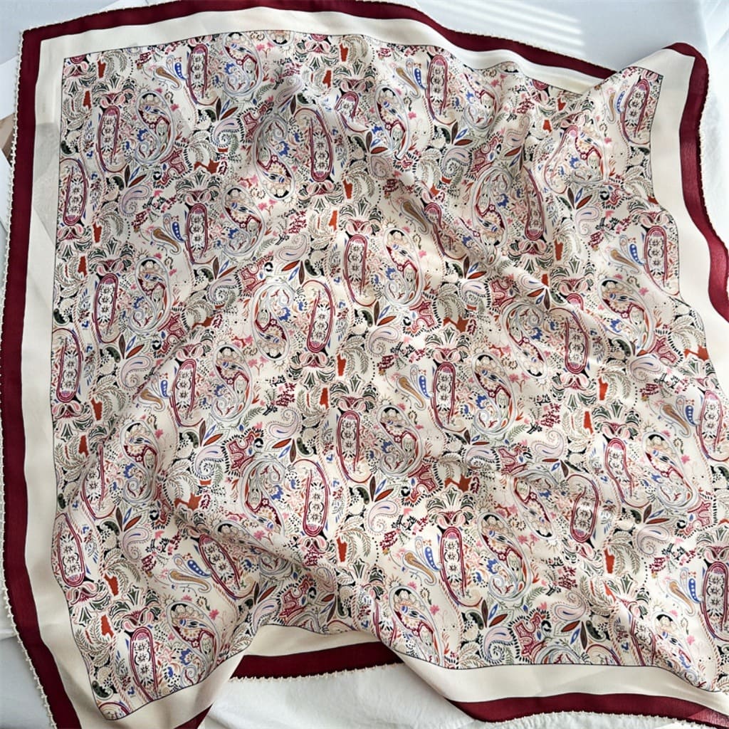 MaraSilk Pure Mulberry Silk Scarf - Square Double Crepe MS238