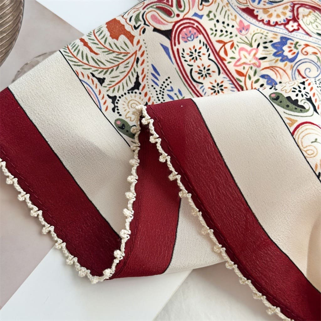 MaraSilk Pure Mulberry Silk Scarf - Square Double Crepe MS238