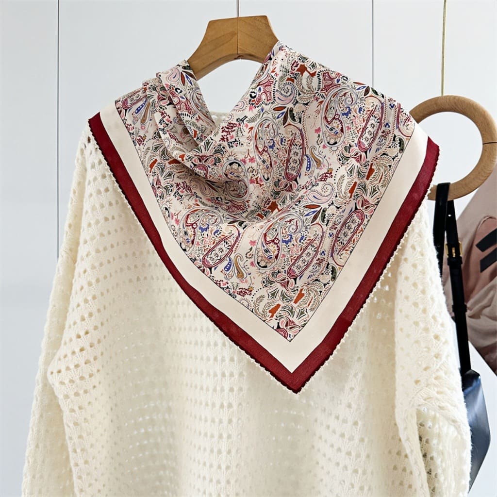 MaraSilk Pure Mulberry Silk Scarf - Square Double Crepe MS238