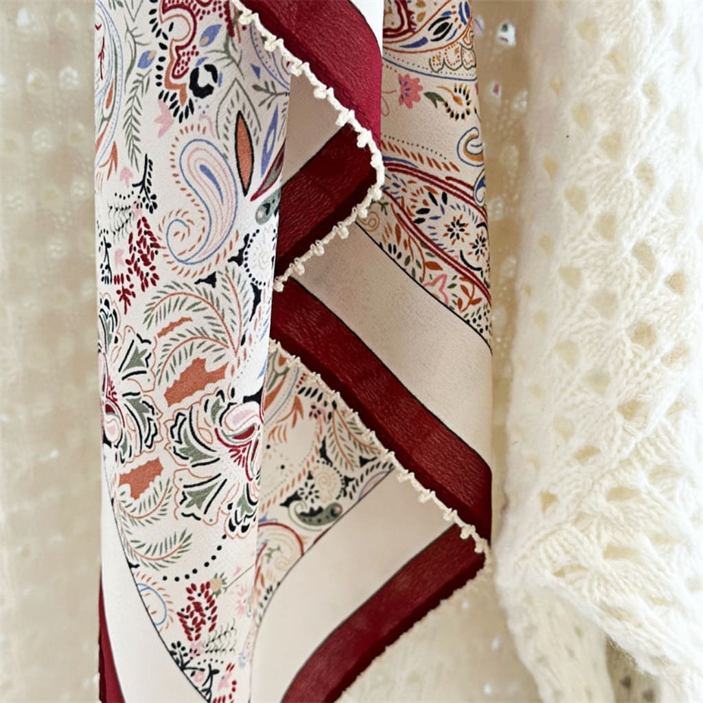 MaraSilk Pure Mulberry Silk Scarf - Square Double Crepe MS238