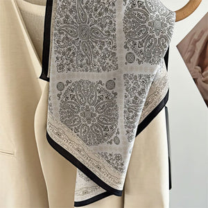 MaraSilk Pure Mulberry Silk Scarf - Square Double Crepe MS239