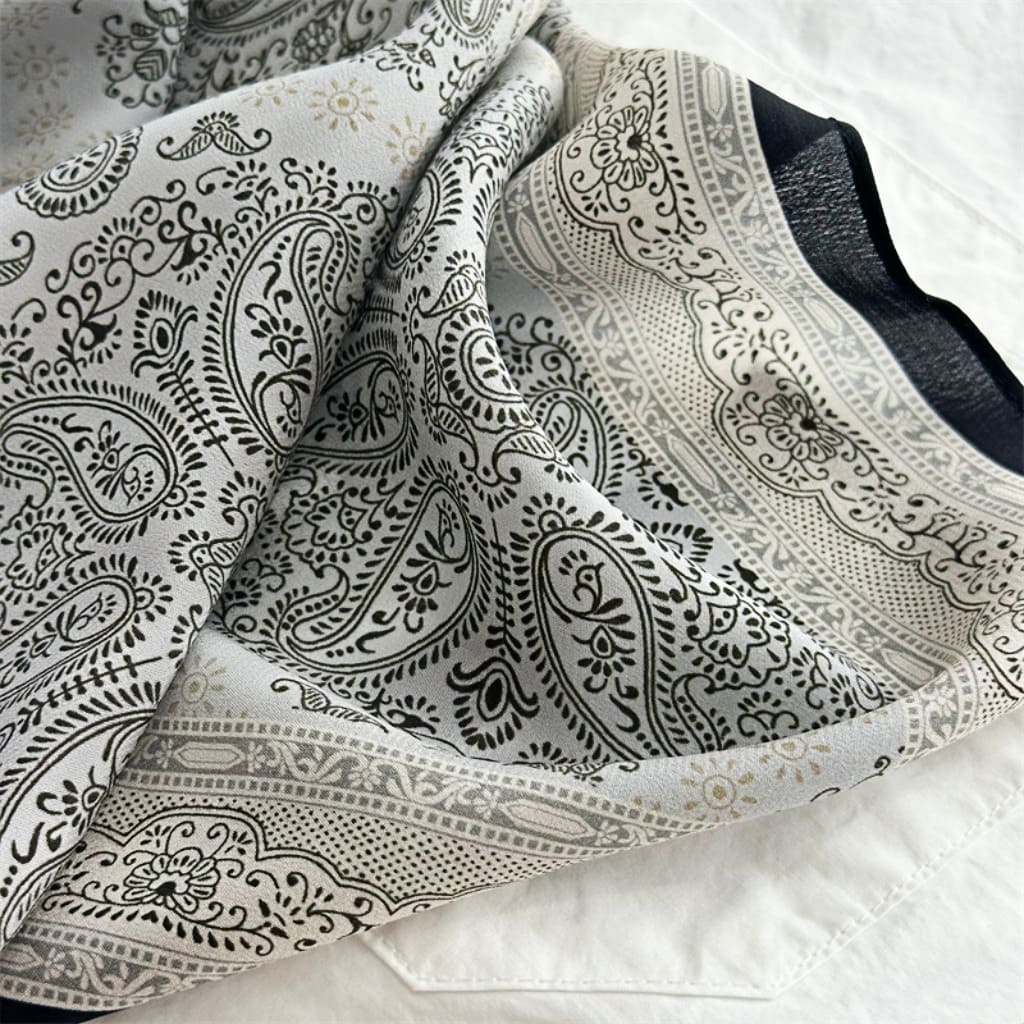 MaraSilk Pure Mulberry Silk Scarf - Square Double Crepe MS239