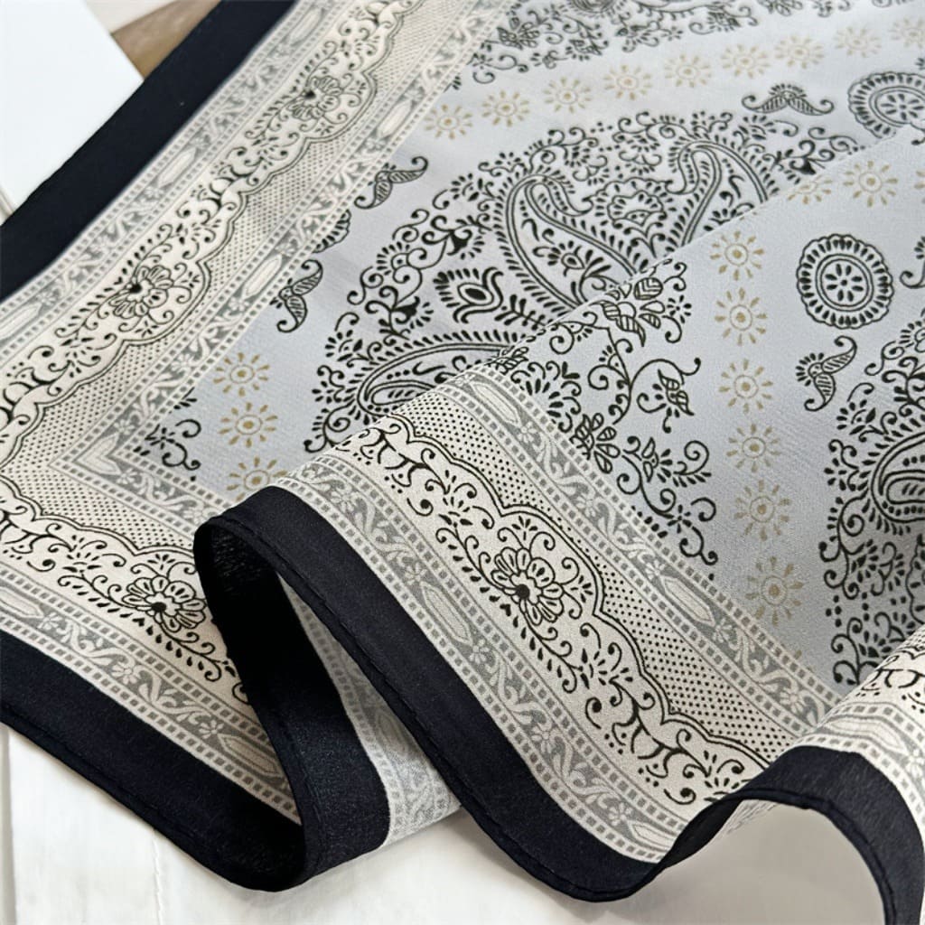 MaraSilk Pure Mulberry Silk Scarf - Square Double Crepe MS239