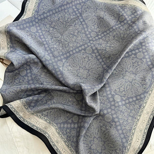 MaraSilk Pure Mulberry Silk Scarf - Square Double Crepe MS239