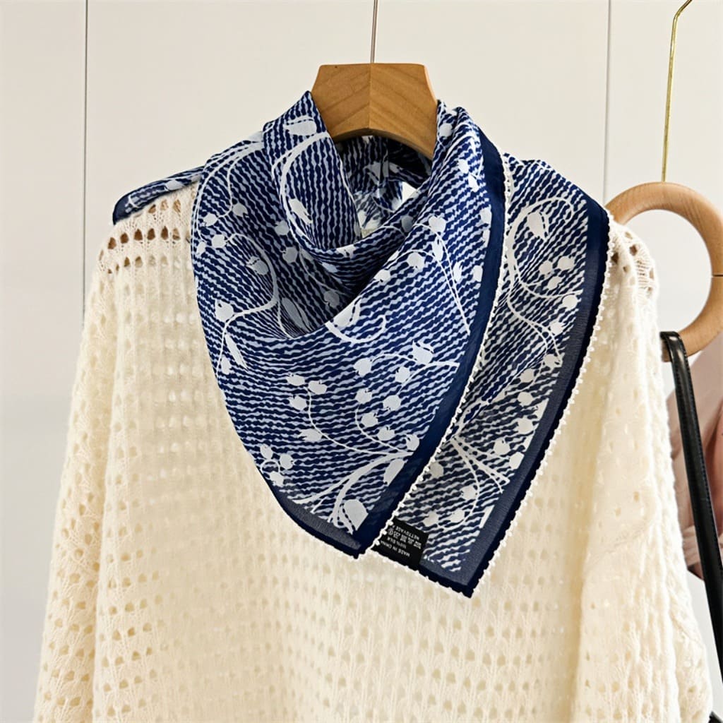 MaraSilk Pure Mulberry Silk Scarf - Square Double Crepe MS240