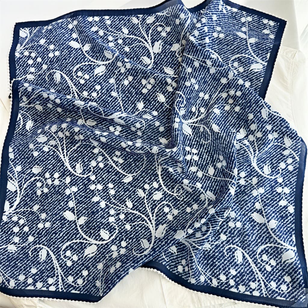 MaraSilk Pure Mulberry Silk Scarf - Square Double Crepe MS240