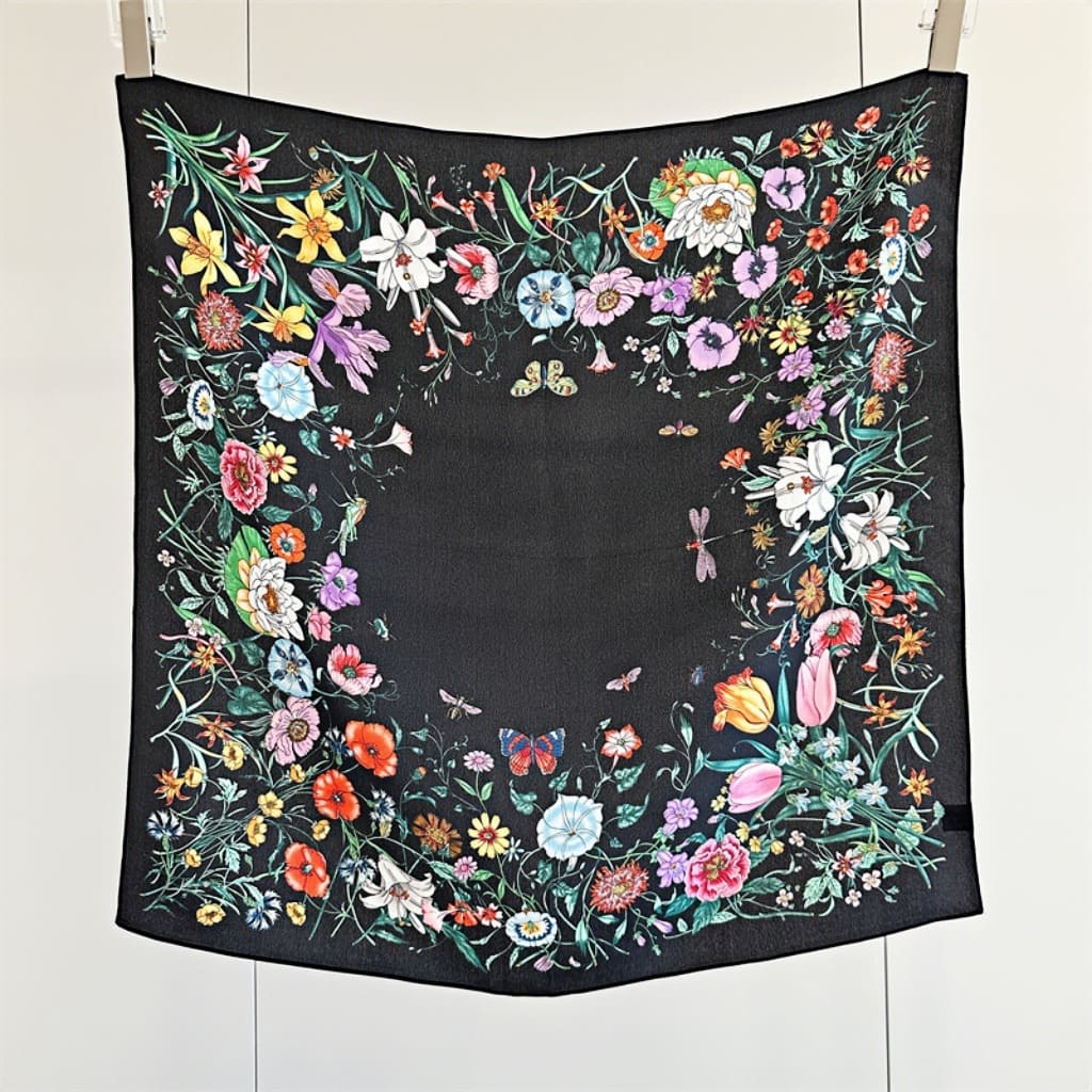 MaraSilk Pure Mulberry Silk Scarf - Square Double Crepe MS243 25" x 25" MS24302