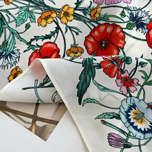 MaraSilk Pure Mulberry Silk Scarf - Square Double Crepe MS243