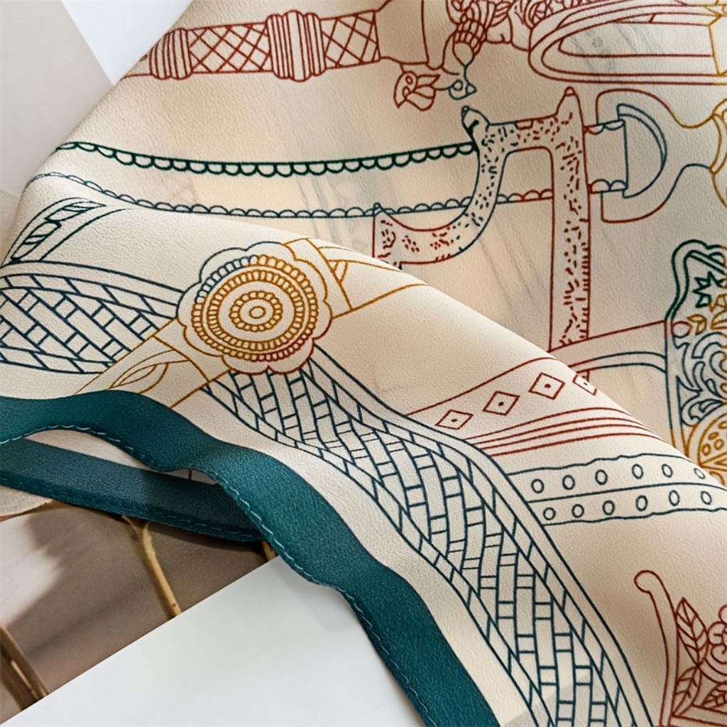 MaraSilk Pure Mulberry Silk Scarf - Square Double Crepe MS244