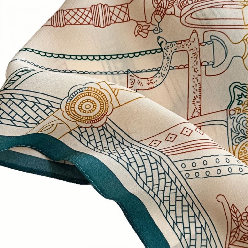 MaraSilk Pure Mulberry Silk Scarf - Square Double Crepe MS244