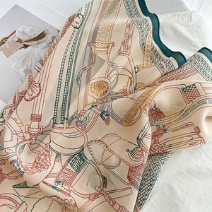 MaraSilk Pure Mulberry Silk Scarf - Square Double Crepe MS244