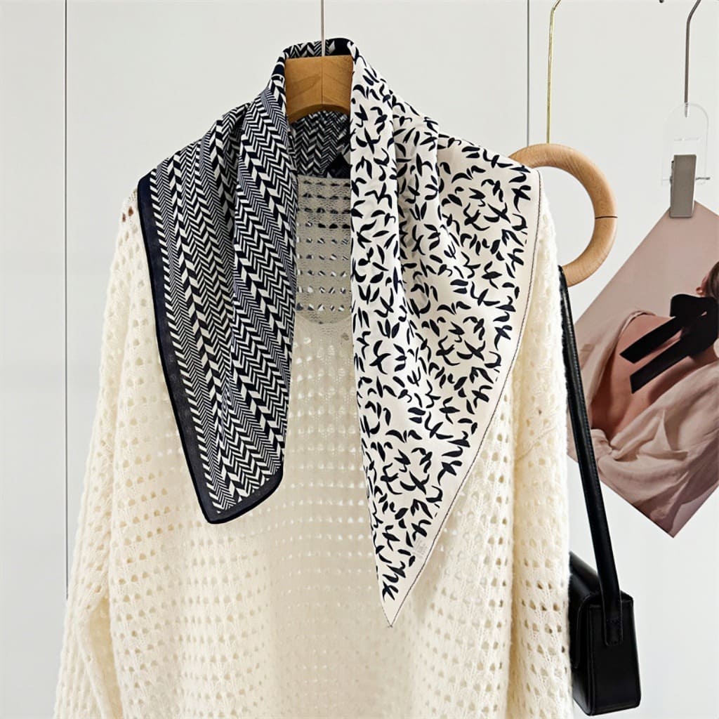 MaraSilk Pure Mulberry Silk Scarf - Square Double Crepe MS245