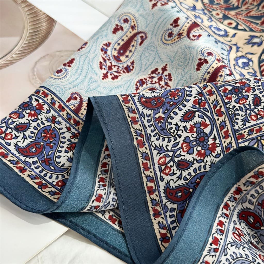 MaraSilk Pure Mulberry Silk Scarf - Square Double Crepe MS246