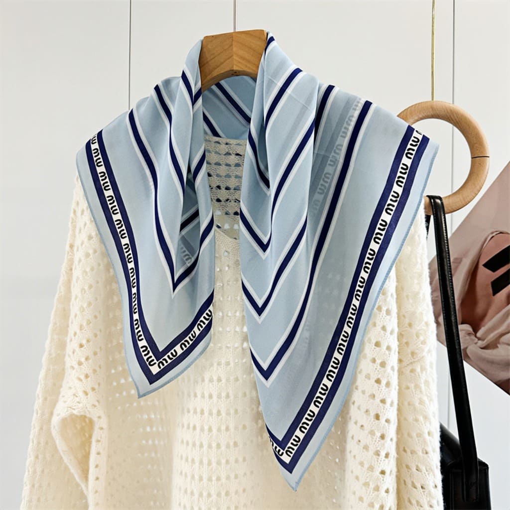 MaraSilk Pure Mulberry Silk Scarf - Square Double Crepe MS247