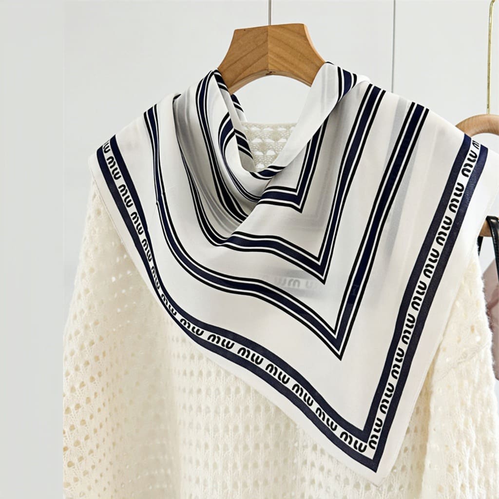 MaraSilk Pure Mulberry Silk Scarf - Square Double Crepe MS247