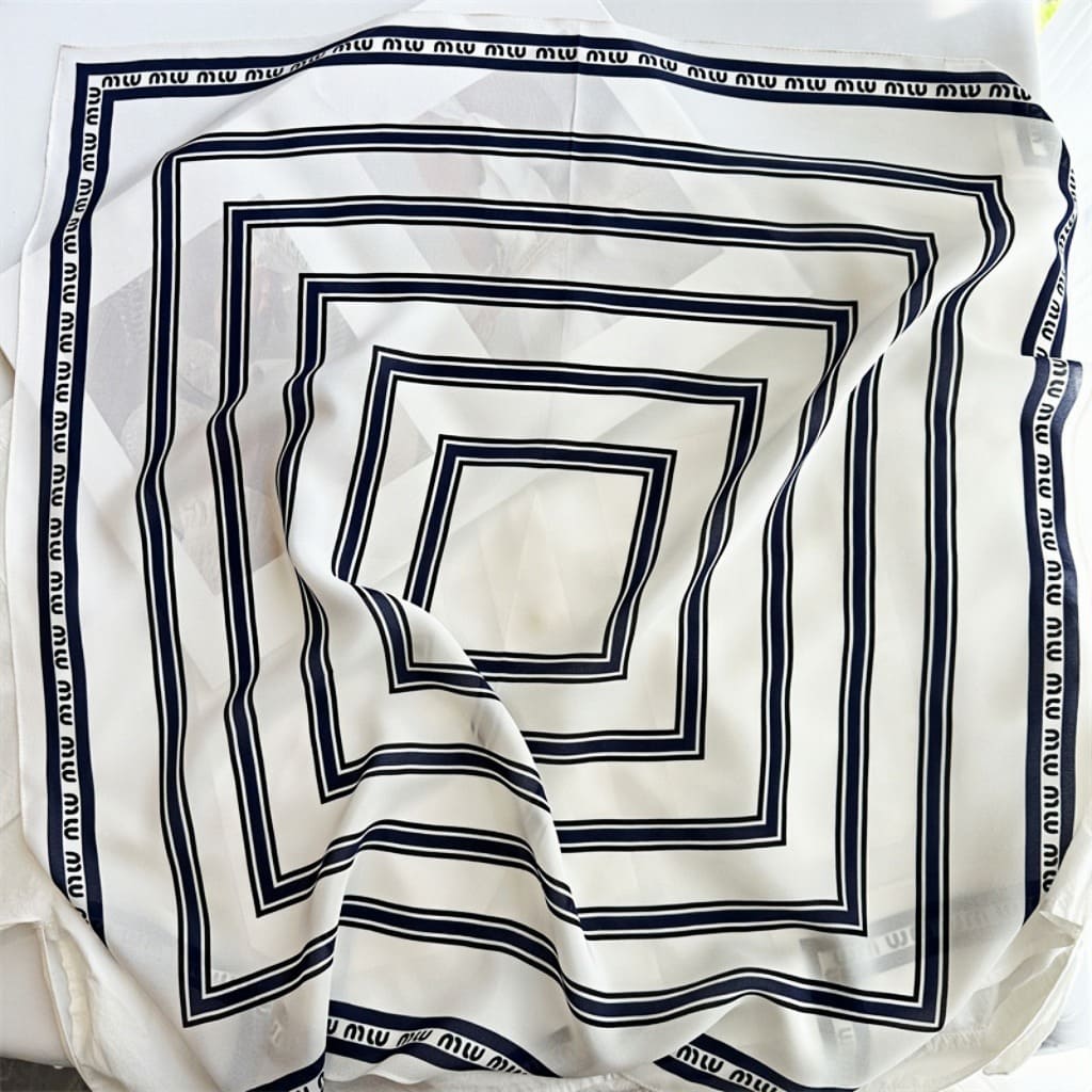 MaraSilk Pure Mulberry Silk Scarf - Square Double Crepe MS247