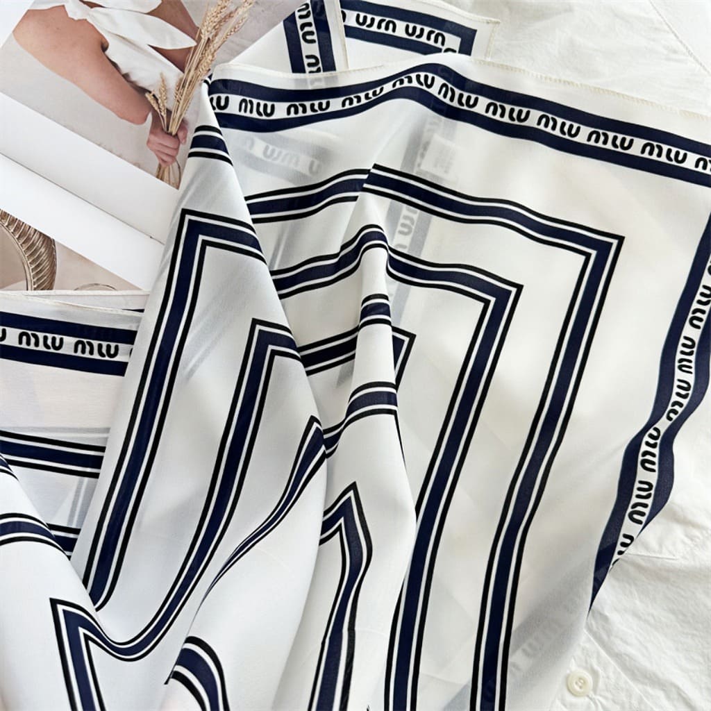 MaraSilk Pure Mulberry Silk Scarf - Square Double Crepe MS247