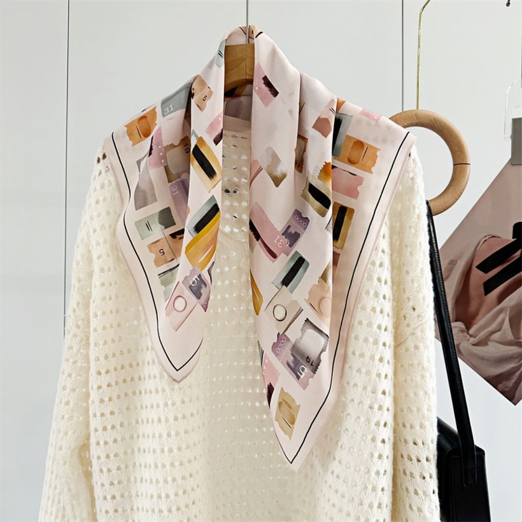 MaraSilk Pure Mulberry Silk Scarf - Square Double Crepe MS248