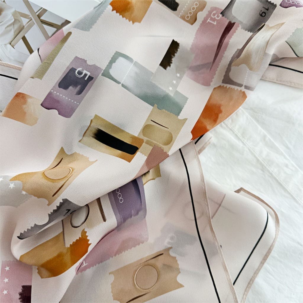 MaraSilk Pure Mulberry Silk Scarf - Square Double Crepe MS248