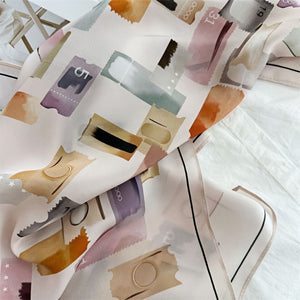 MaraSilk Pure Mulberry Silk Scarf - Square Double Crepe MS248