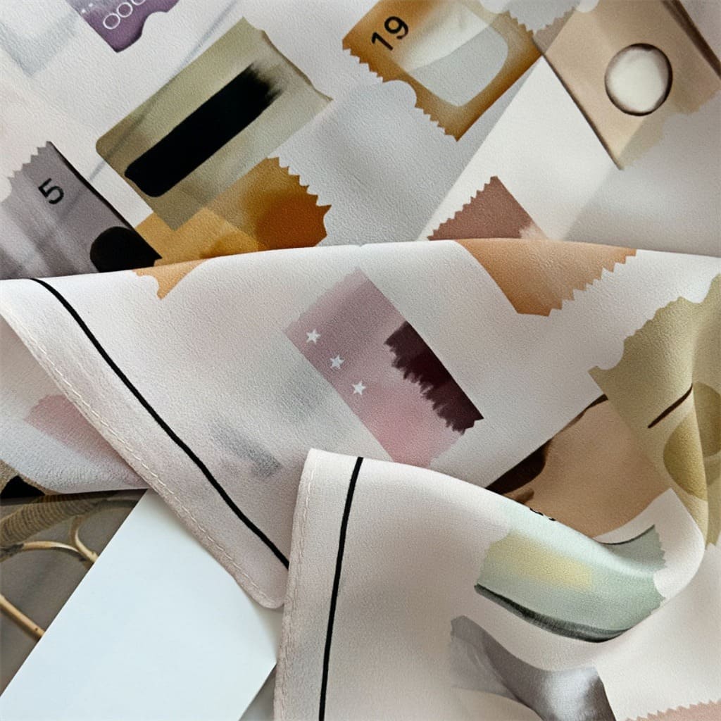 MaraSilk Pure Mulberry Silk Scarf - Square Double Crepe MS248