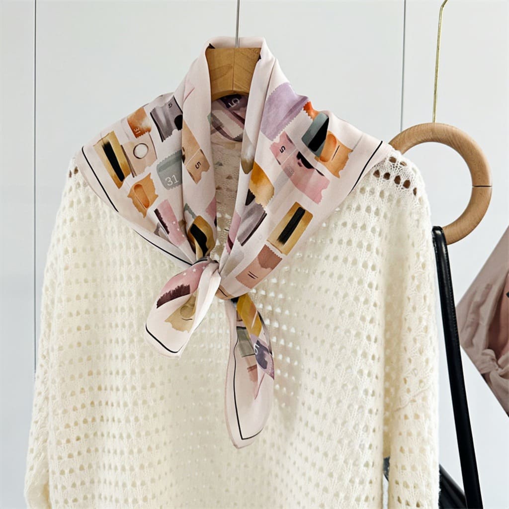 MaraSilk Pure Mulberry Silk Scarf - Square Double Crepe MS248 25" x 25" MS24801