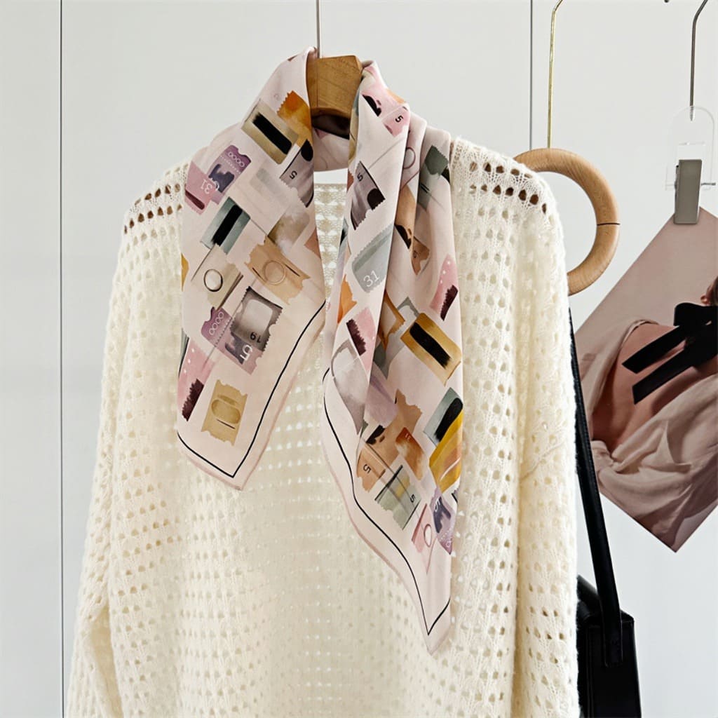 MaraSilk Pure Mulberry Silk Scarf - Square Double Crepe MS248